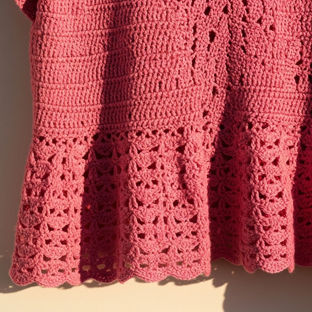 Relaxed Neck Crochet Vest Pattern (PDF Download)