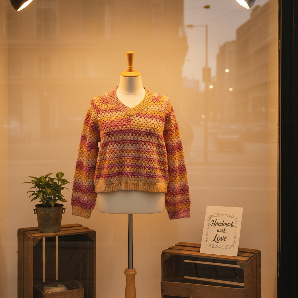 Crochet Cozy Structure Sweater Pattern (PDF Download)