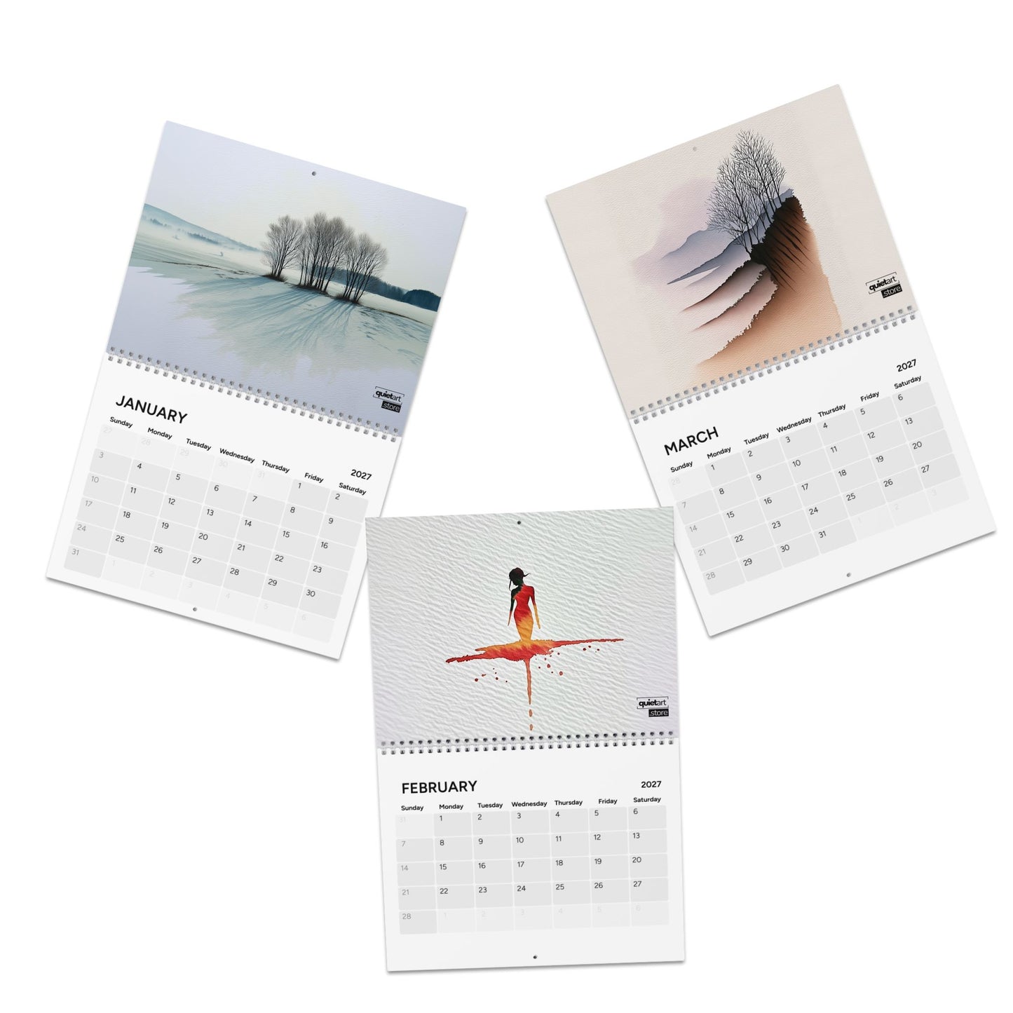 Minimalist Calendar 2027 (Physical Product) | Wall Calendar