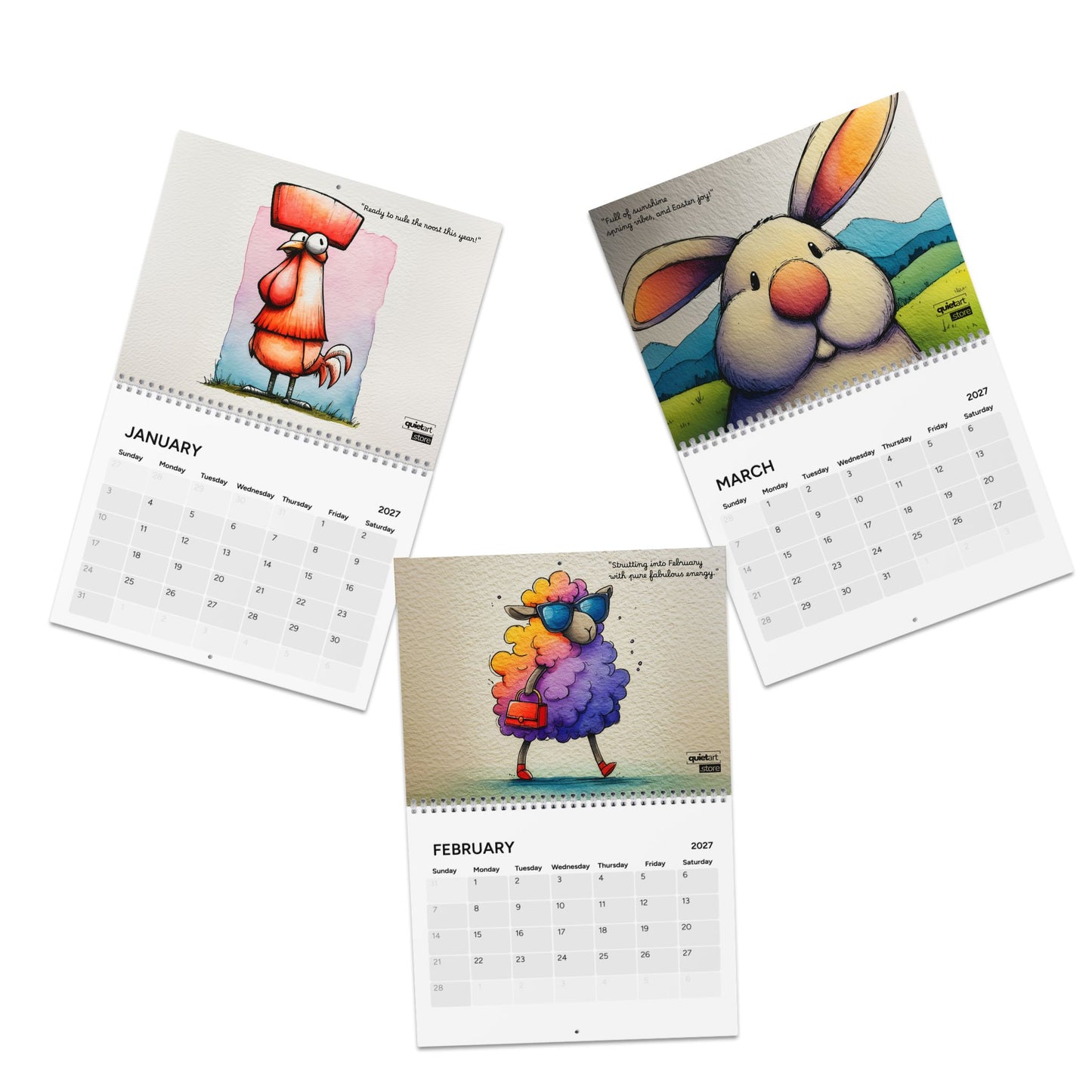 Funny Farm Animals Calendar 2027 (Physical Product) | Wall Calendar