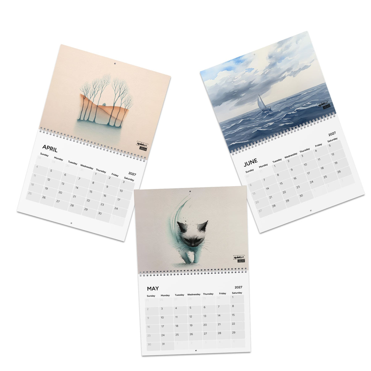 Minimalist Calendar 2027 (Physical Product) | Wall Calendar