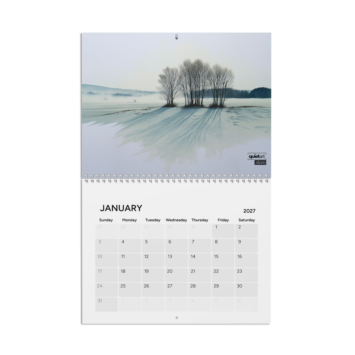 Minimalist Calendar 2027 (Physical Product) | Wall Calendar