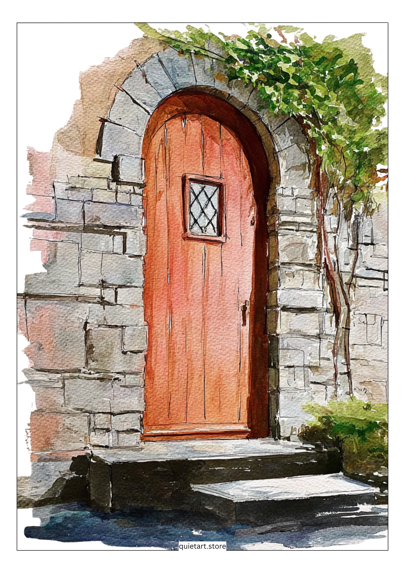 15 Door & Window Watercolor Printable Coloring Pages (PDF Download)