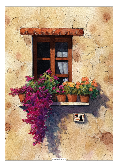 15 Door & Window Watercolor Printable Coloring Pages (PDF Download)