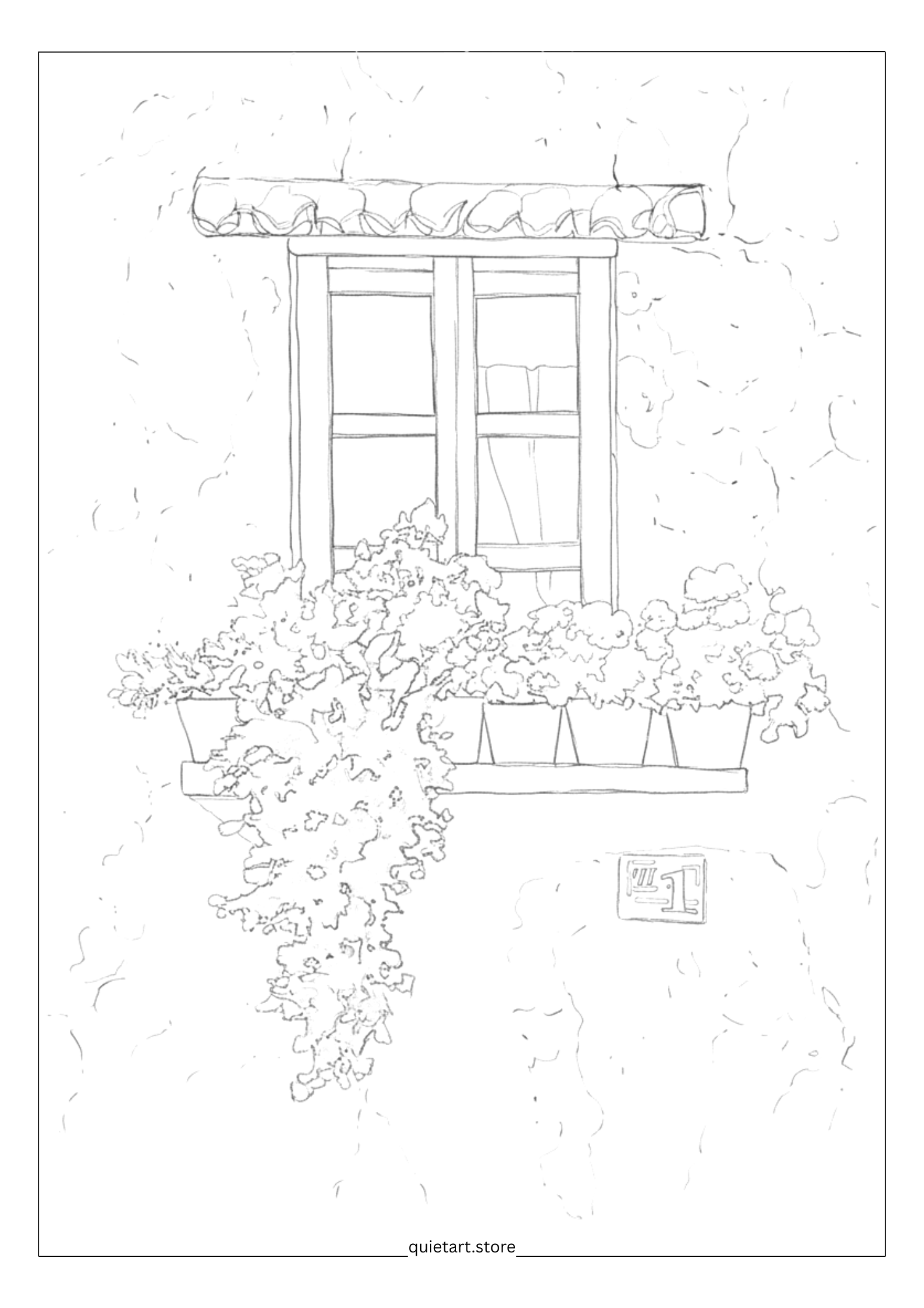 15 Door & Window Watercolor Printable Coloring Pages (PDF Download)
