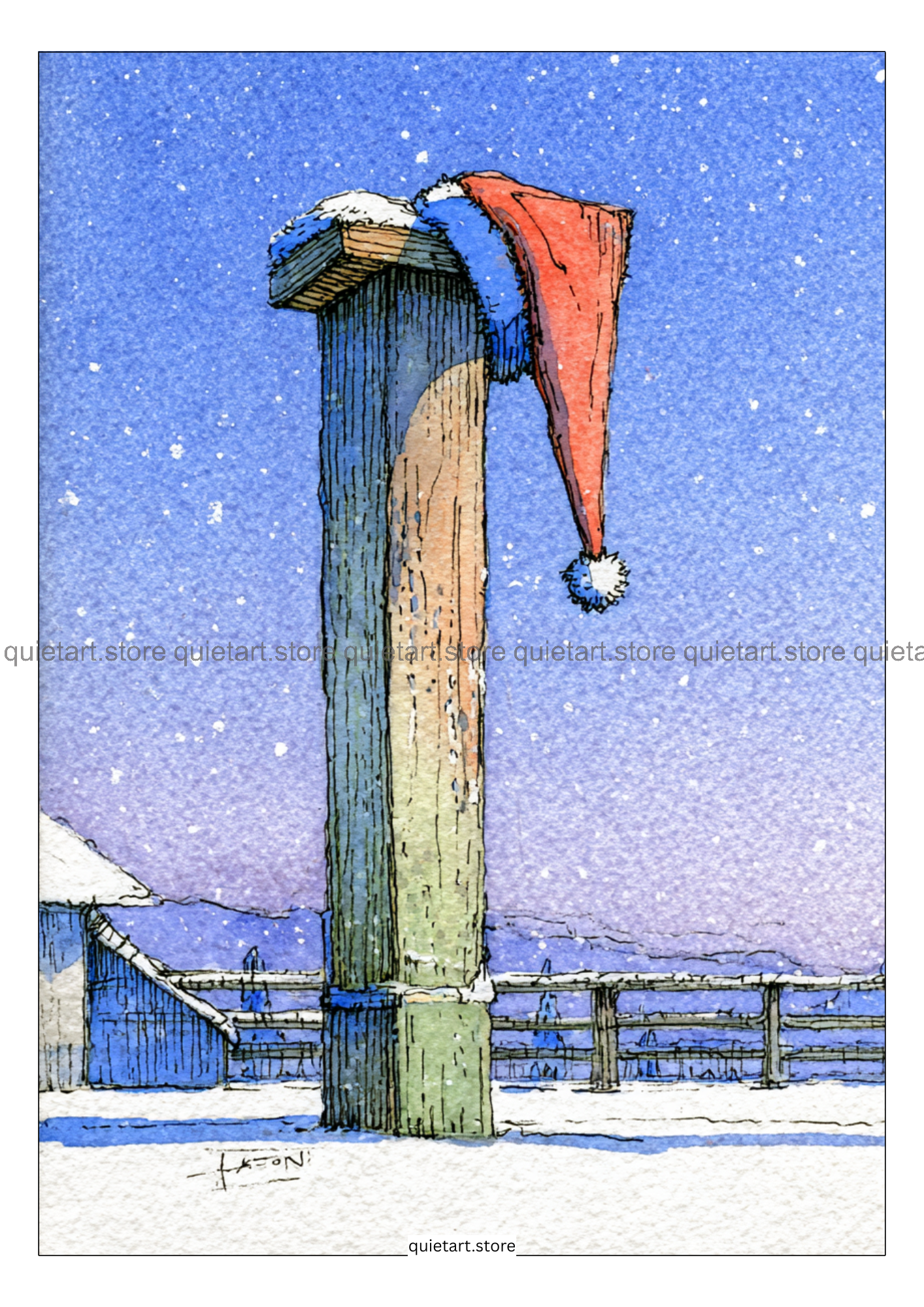 17 Christmas Watercolor Printable Coloring Pages (PDF Download)