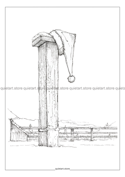 17 Christmas Watercolor Printable Coloring Pages (PDF Download)