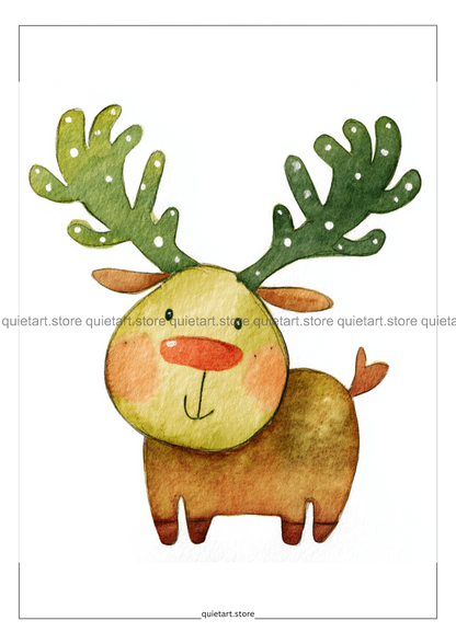 17 Christmas Watercolor Printable Coloring Pages (PDF Download)