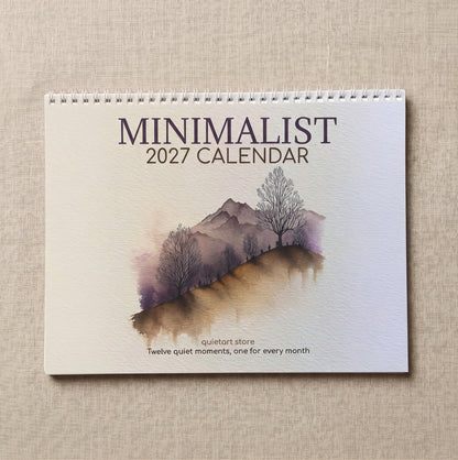 Minimalist Calendar 2027 (Physical Product) | Wall Calendar