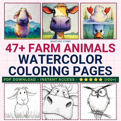 47+ Funny Farm Animals Printable Coloring Pages (PDF Download)