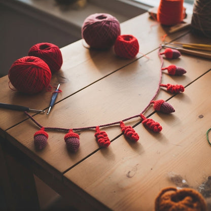 Crochet Acorn Garland Crochet Pattern (PDF Download)