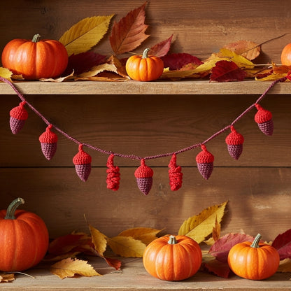 Crochet Acorn Garland Crochet Pattern (PDF Download)