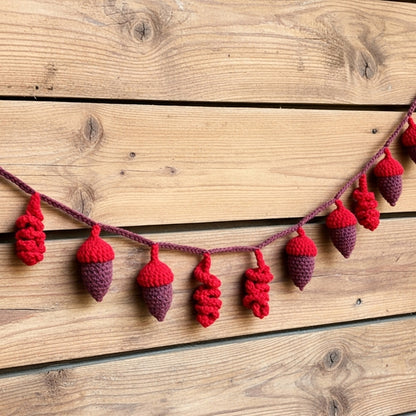 Crochet Acorn Garland Crochet Pattern (PDF Download)