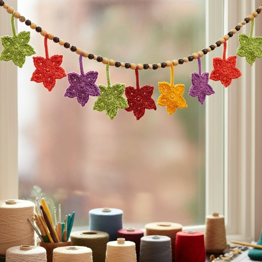 Fall Leafy Banner Crochet Pattern (PDF Download)