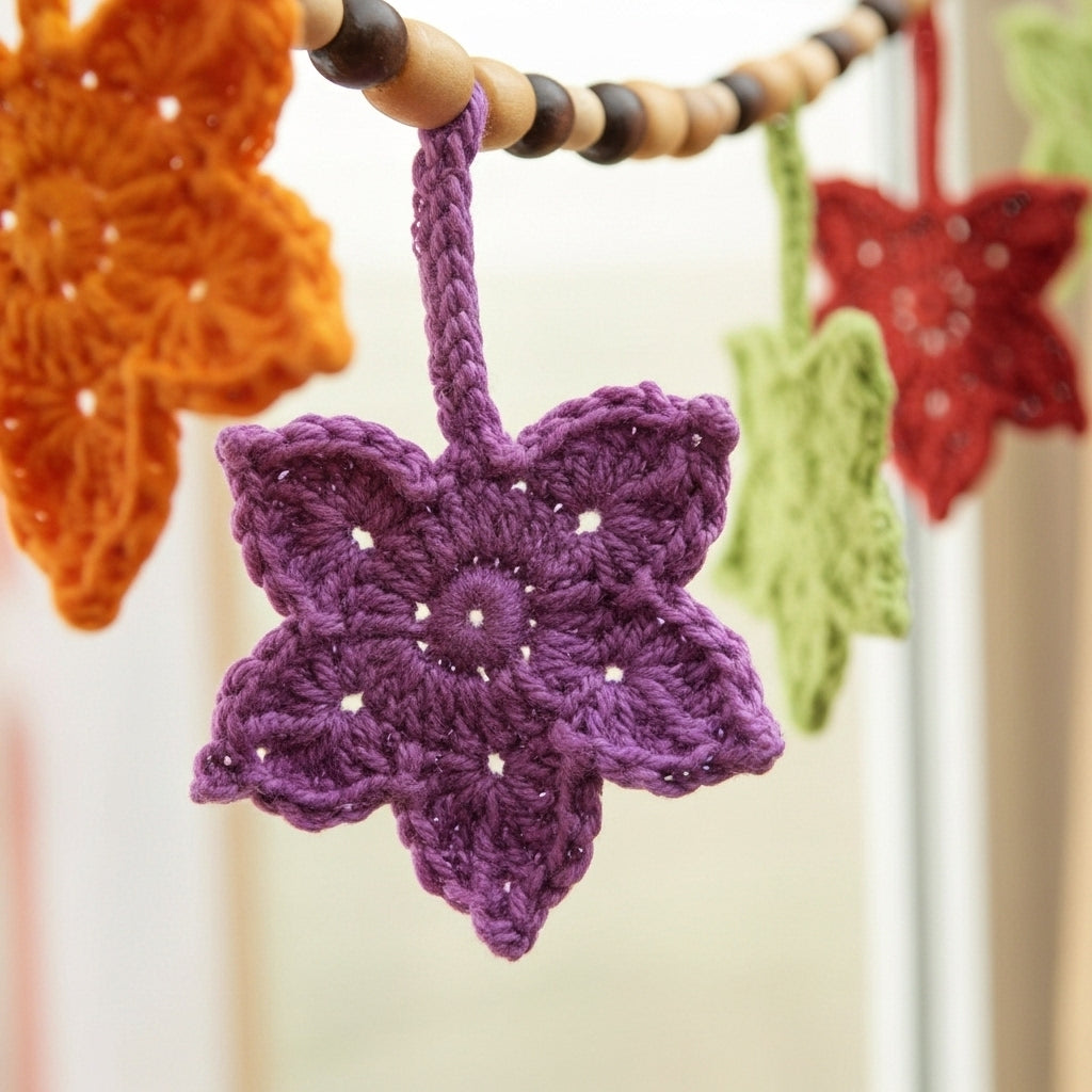 Fall Leafy Banner Crochet Pattern (PDF Download)