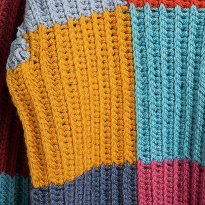 Modern Blocks Sweater Crochet Pattern (PDF Download)