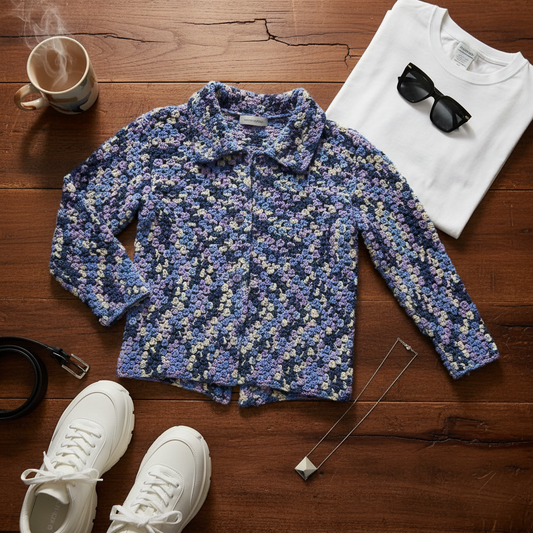 Crochet Easygoing Cardigan Pattern (PDF Download)