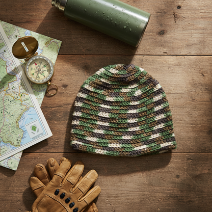 Rustic Color Mix Crochet Hat (PDF Download)