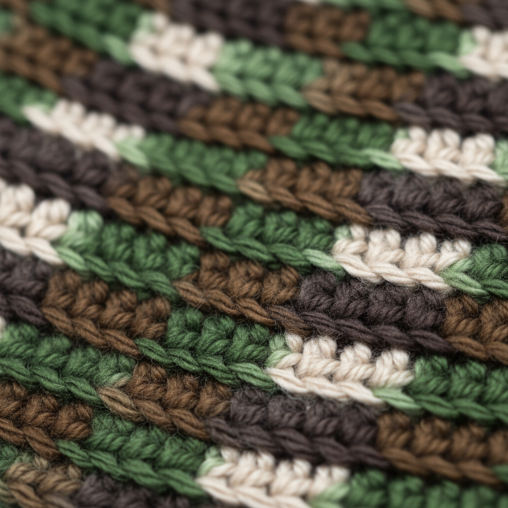 Rustic Color Mix Crochet Hat (PDF Download)