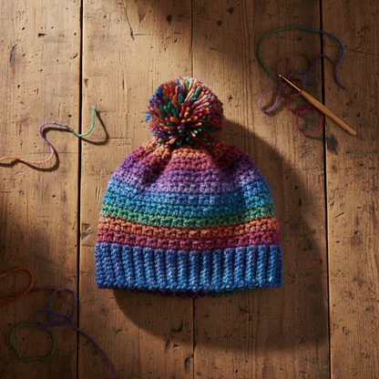 Crochet Happy Specks Hat Pattern (PDF Download)