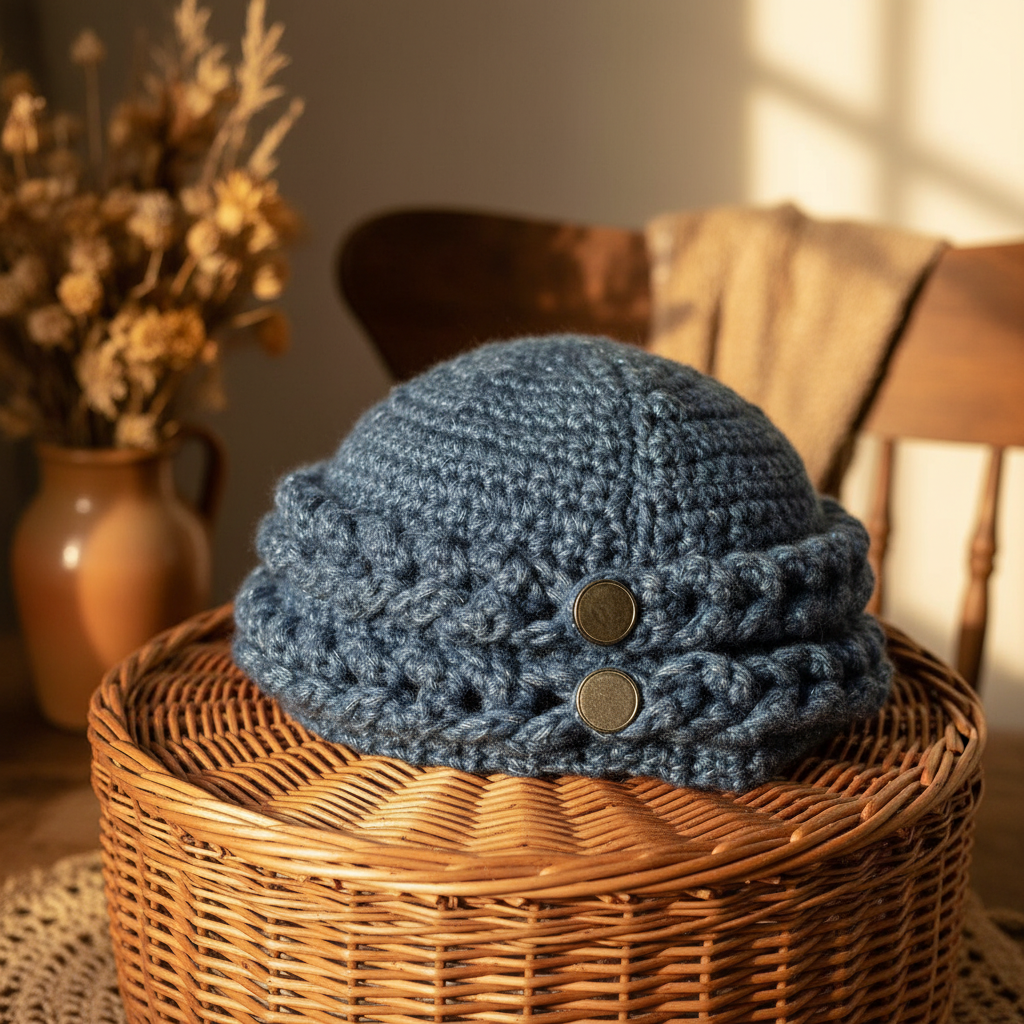 Structured Look Crochet Hat Pattern (PDF Download)