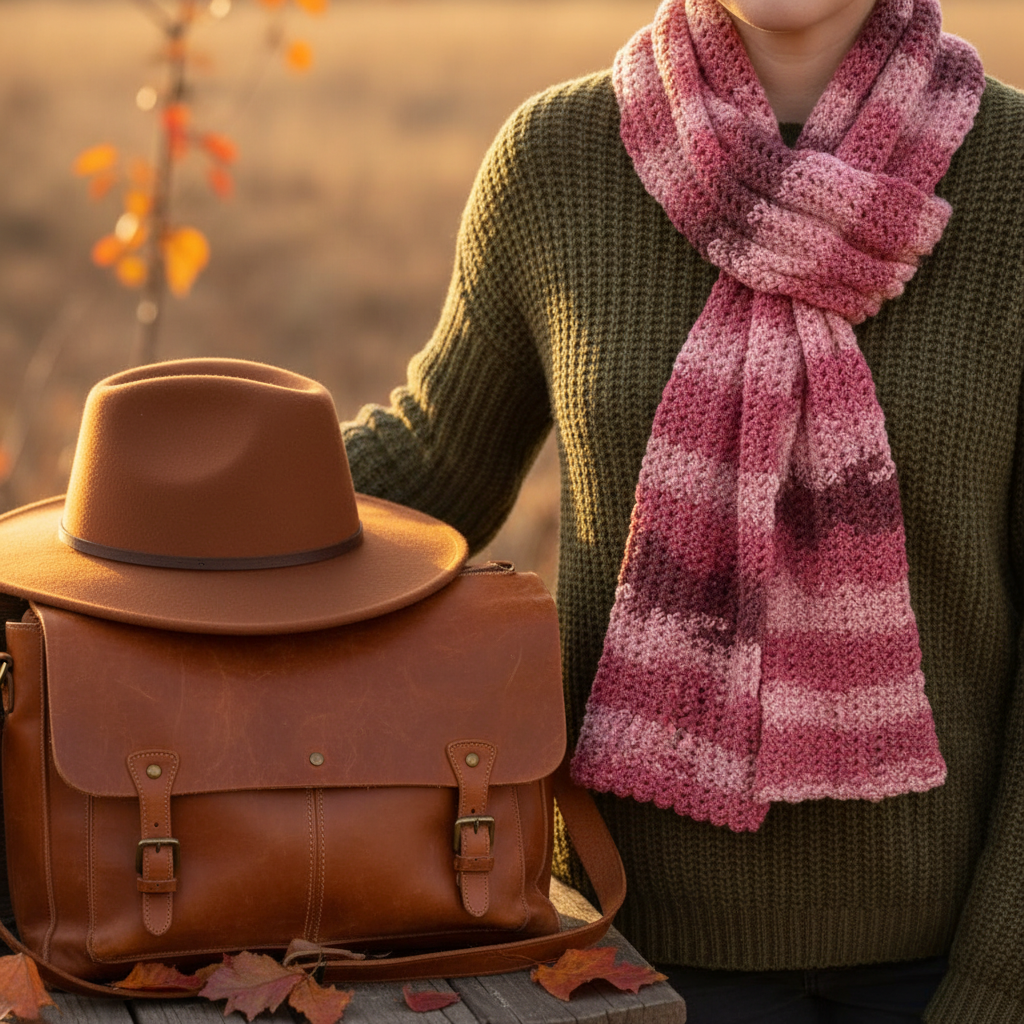 Crochet Airy Texture Scarf Pattern (PDF Download)