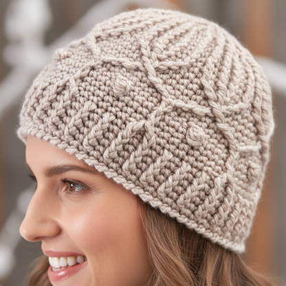 Crochet Nordic Lines Hat Pattern (PDF Download)