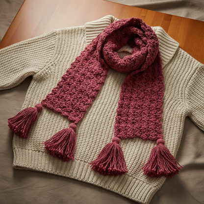 Pump Up the Volume Crochet Scarf Pattern (PDF Download)