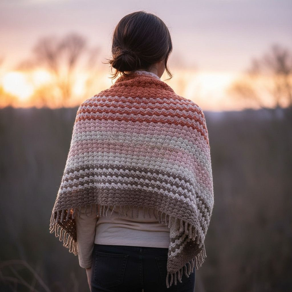 Easy Drape Crochet Wrap Pattern (PDF Download)