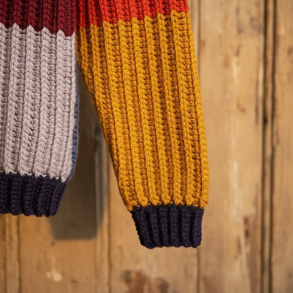 Modern Blocks Sweater Crochet Pattern (PDF Download)