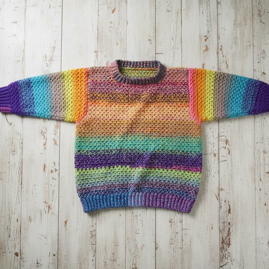 Playful Vibes Crochet Pullover Pattern (PDF Download)