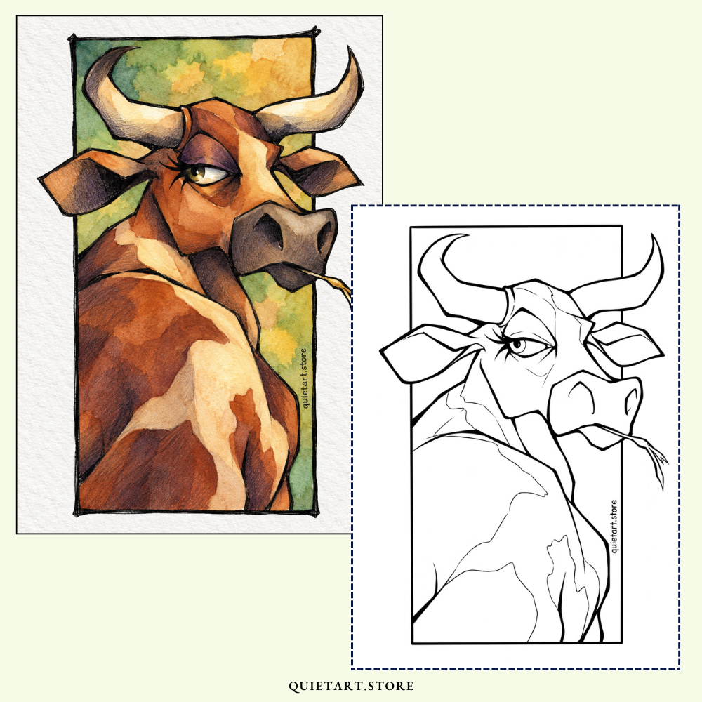 30+ Sassy Farm Animals Watercolor Printable Coloring Pages (PDF Download)