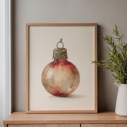 Vintage Christmas Watercolor Set – Printable Wall Art (6 Prints) | Digital Download