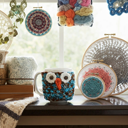 Woodland Owl Cup Cozy Pattern (PDF Download)