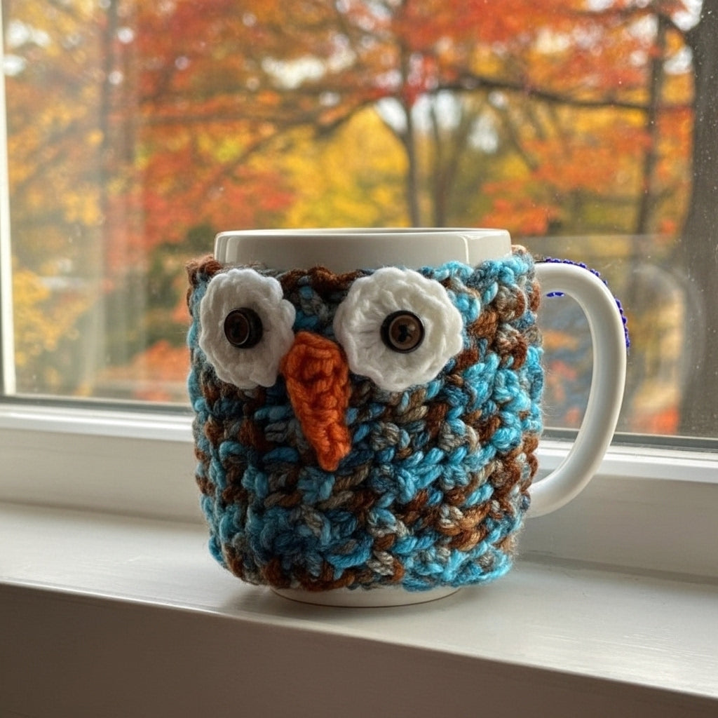 Woodland Owl Cup Cozy Pattern (PDF Download)