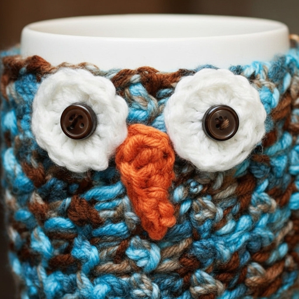 Woodland Owl Cup Cozy Pattern (PDF Download)