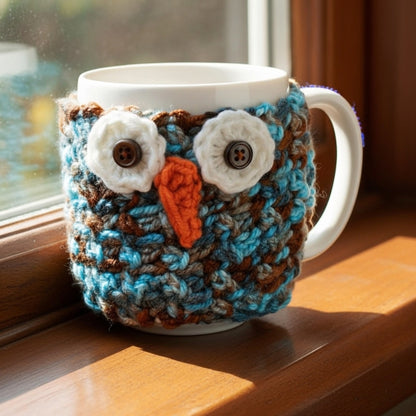 Woodland Owl Cup Cozy Pattern (PDF Download)