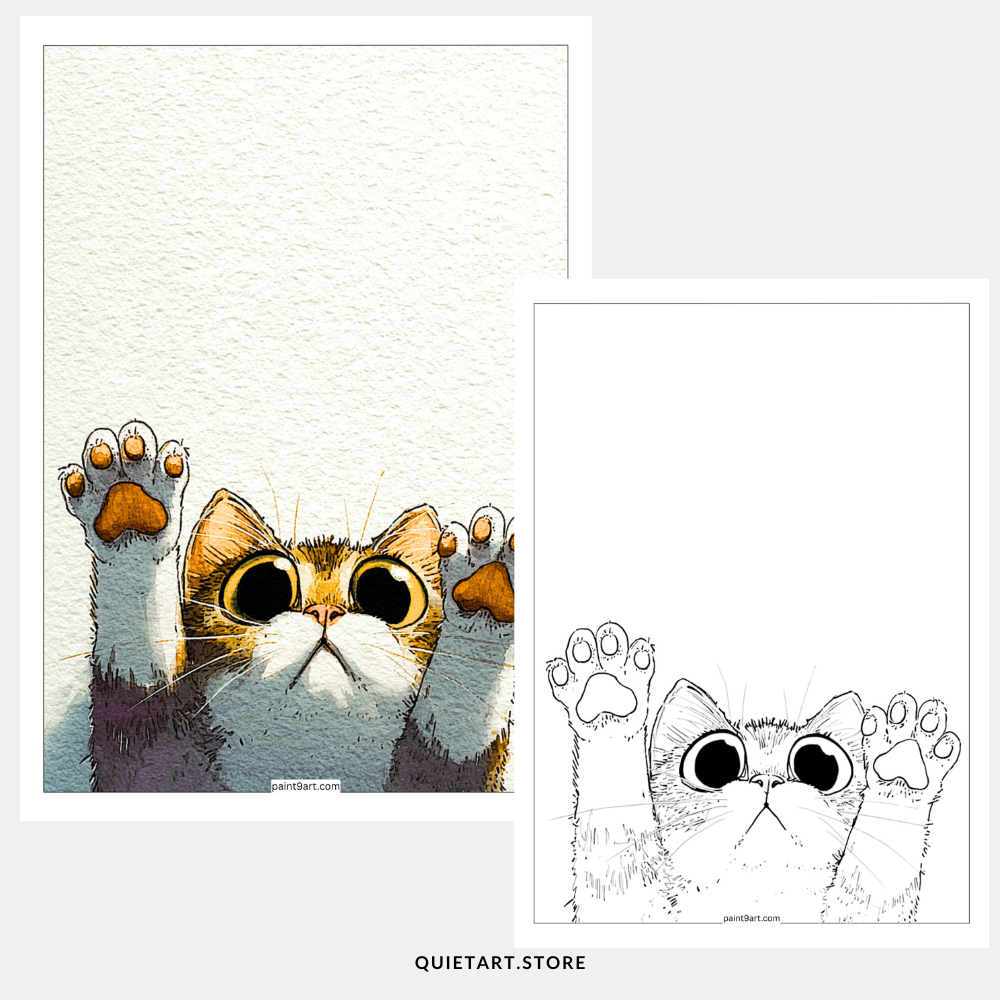 20 Cute Watercolor Pet Printable Coloring Pages (PDF Download)