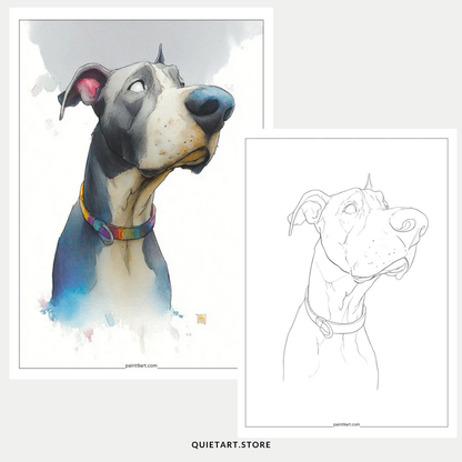 20 Cute Watercolor Pet Printable Coloring Pages (PDF Download)