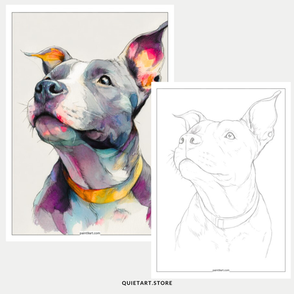 20 Cute Watercolor Pet Printable Coloring Pages (PDF Download)