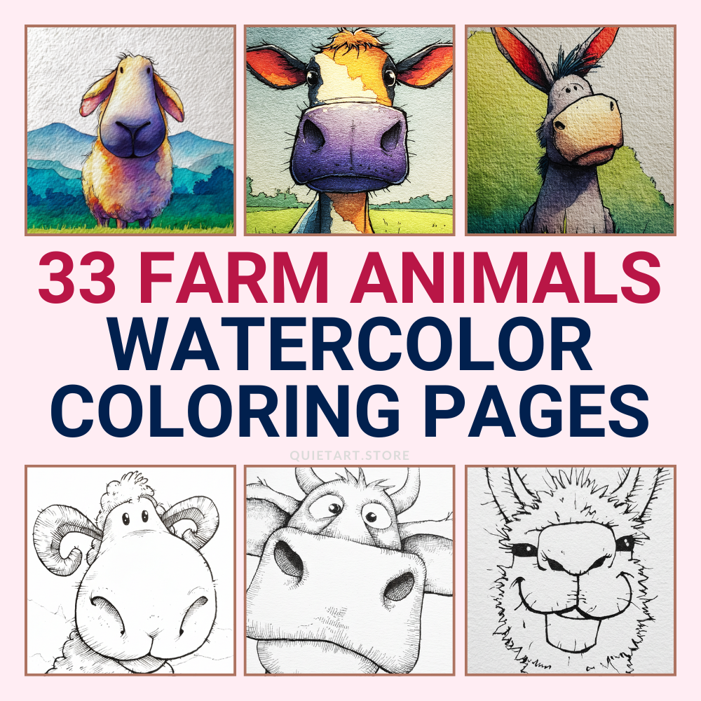 33 Funny Farm Animals Printable Coloring Pages (PDF Download)
