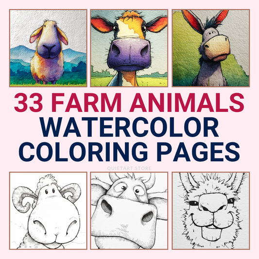 33 Funny Farm Animals Printable Coloring Pages (PDF Download)