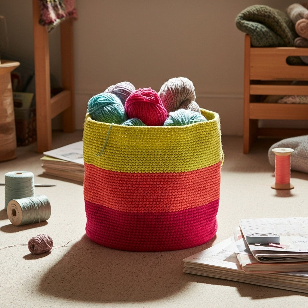 Crochet Chroma Basket Pattern (PDF Download)