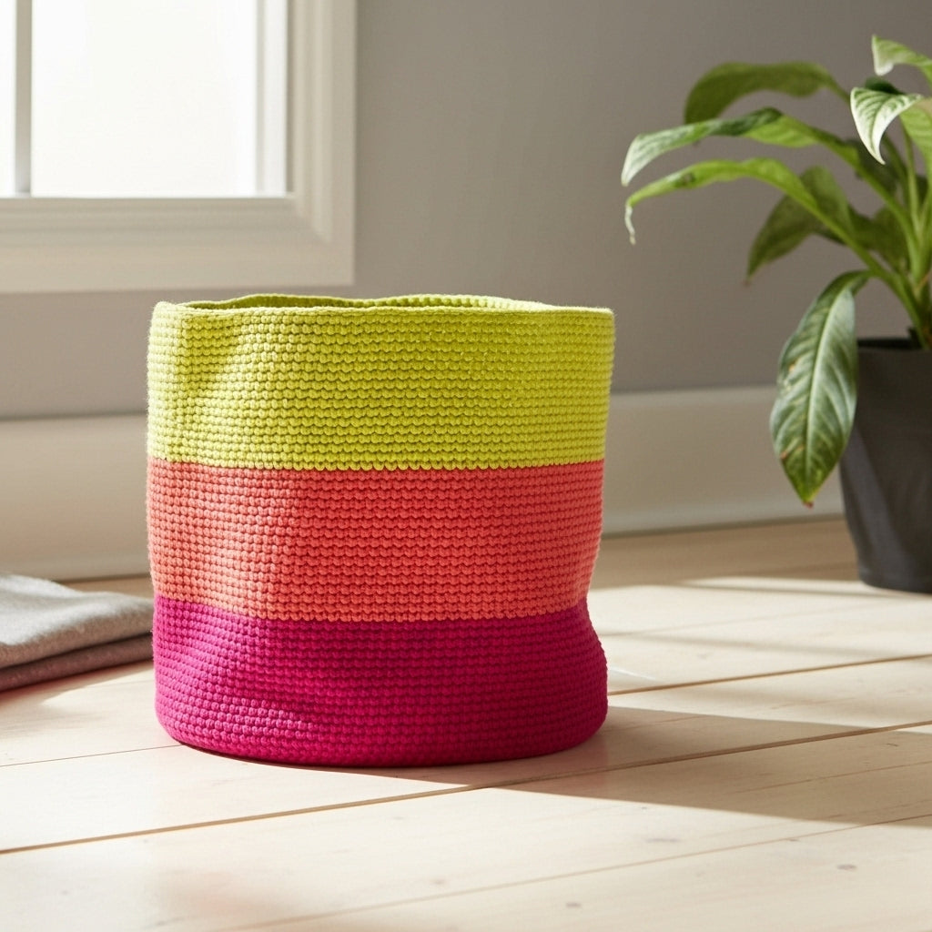 Crochet Chroma Basket Pattern (PDF Download)