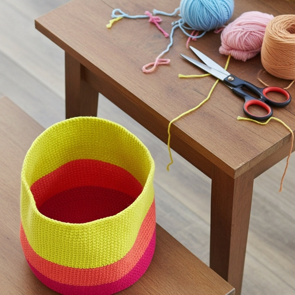 Crochet Chroma Basket Pattern (PDF Download)