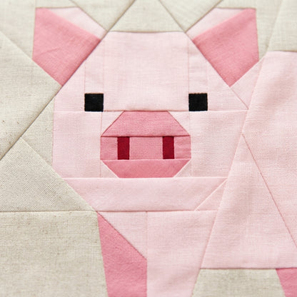 Piglet Quilt Block FPP Pattern - 3 Sizes (PDF Download)