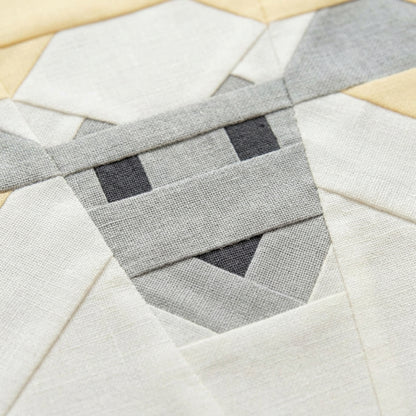 Pure White Sheep Quilt Block FPP Pattern - 3 Sizes (PDF Download)
