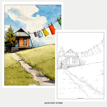 15 Storybook Watercolor Printable Coloring Pages (PDF Download)